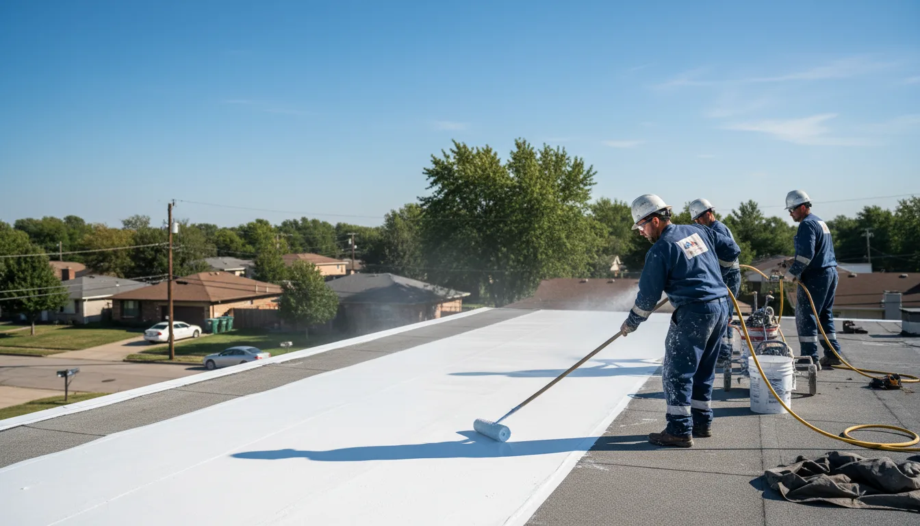 Commercial roof coating in Albany, IL near me
